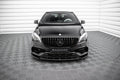 Maxton Design Street+ Spoilerlippe Front Ansatz V.2 passend für Mercedes-Benz A AMG-Line W176 Facelift schwarz Hochglanz