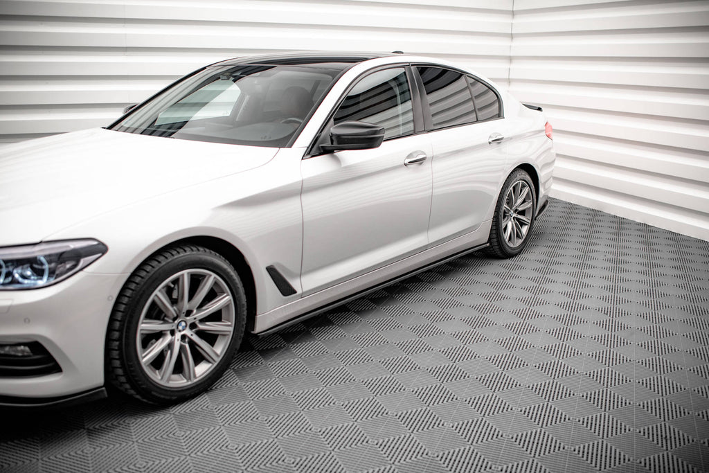 Maxton Design Street+ Seitenschweller Leisten passend für BMW 5er G30 / G31 schwarz Hochglanz