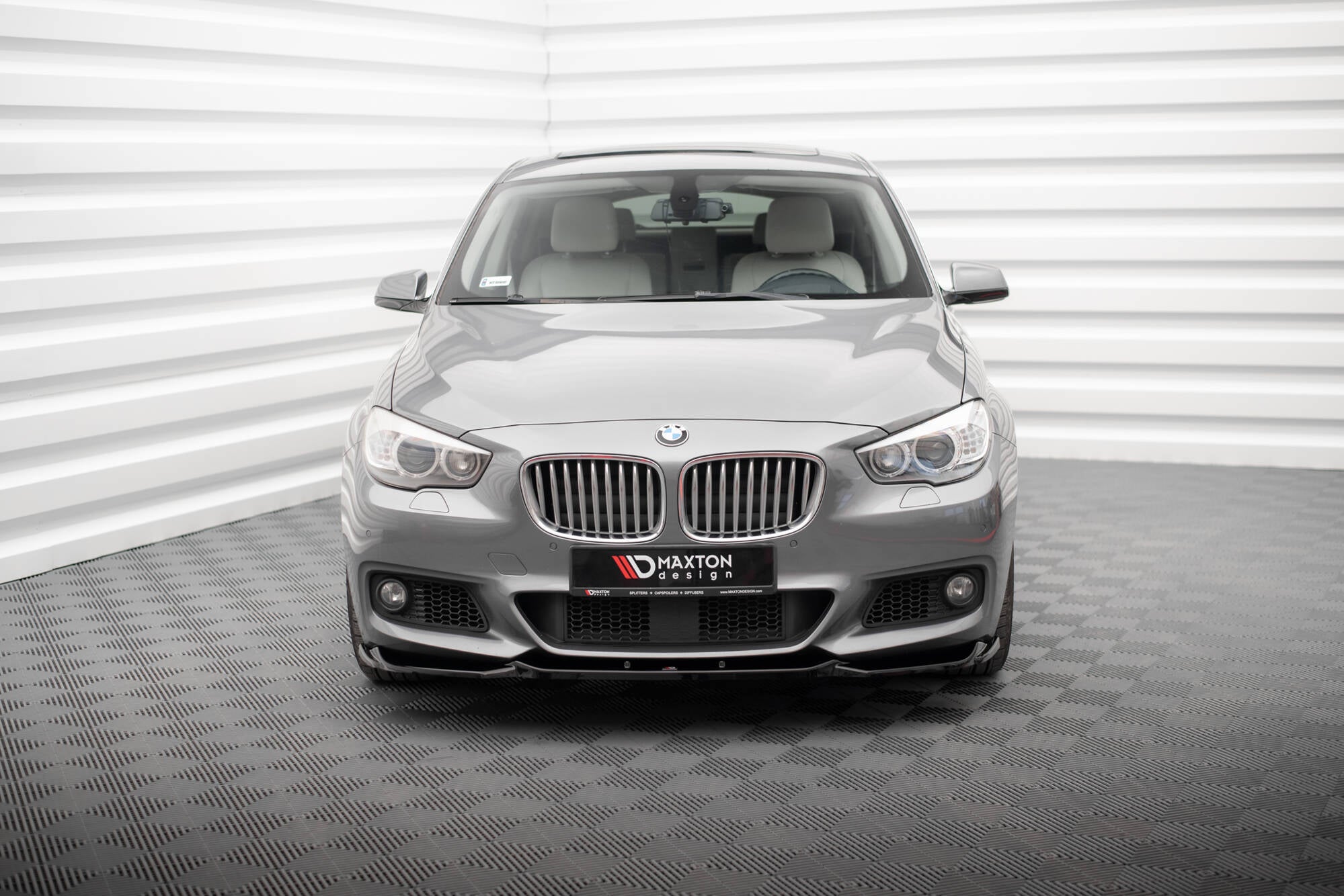 Maxton Design Street+ Spoilerlippe Front Ansatz passend für BMW 5er GT M-Paket F07 schwarz Hochglanz