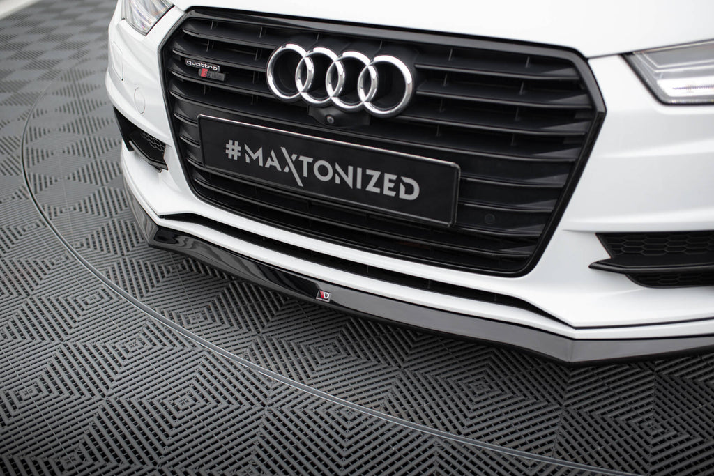 Maxton Design Street+ Spoilerlippe Front Ansatz passend für Audi S7 / A7 S-Line C7 FL schwarz Hochglanz