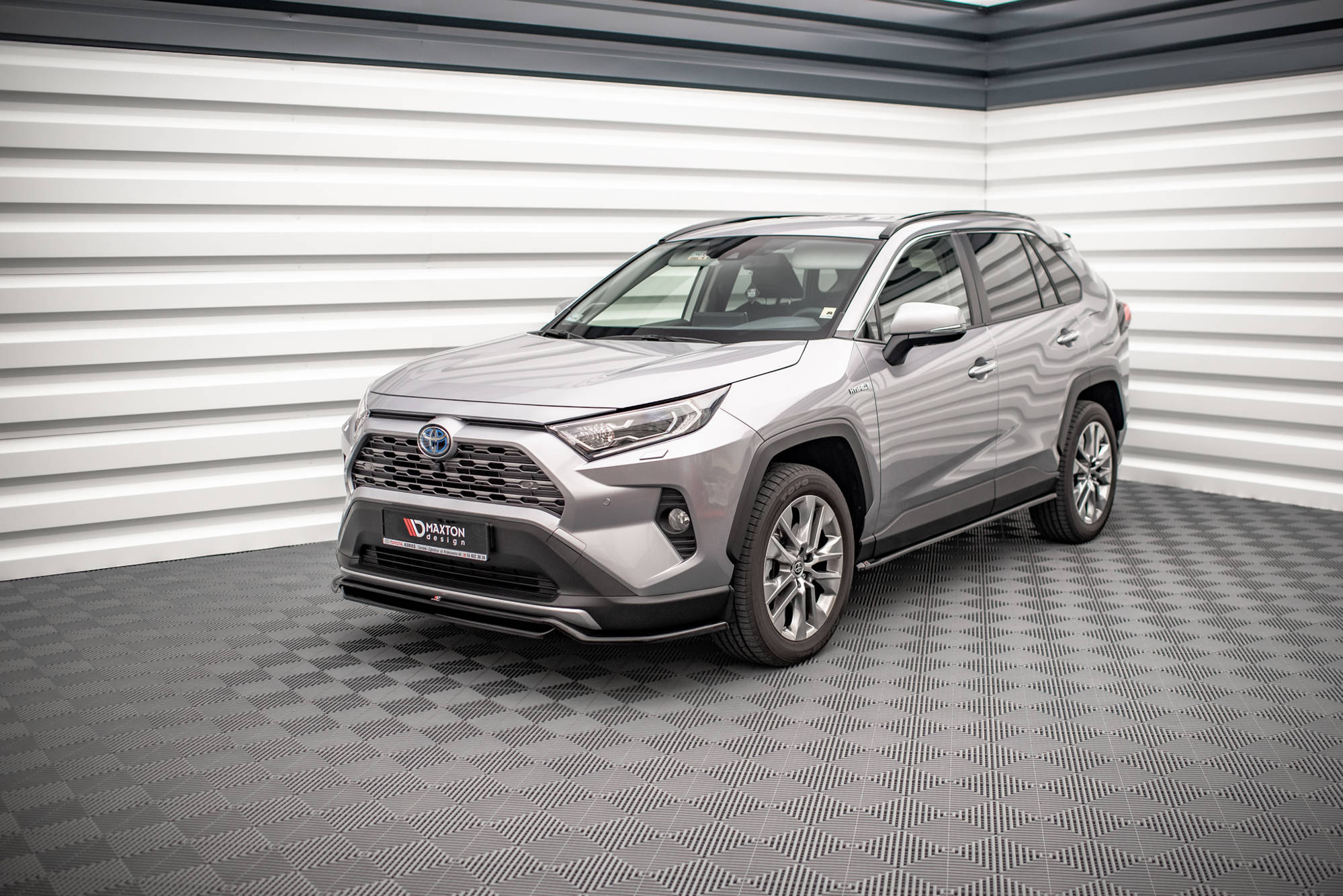 Maxton Design Street+ Seitenschweller Leisten passend für Toyota RAV4 Mk5 schwarz Hochglanz