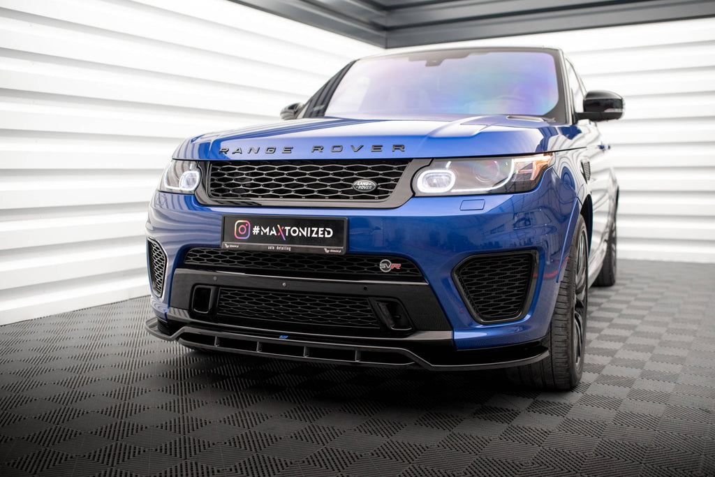 Maxton Design Street+ Spoilerlippe Front Ansatz V.2 passend für Land Rover Range Rover Sport SVR Mk2 schwarz Hochglanz
