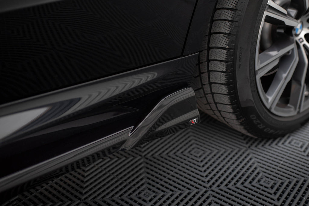 Maxton Design Street+ Seitenschweller Leisten V.2 passend für BMW X5 M-Paket G05 schwarz Hochglanz