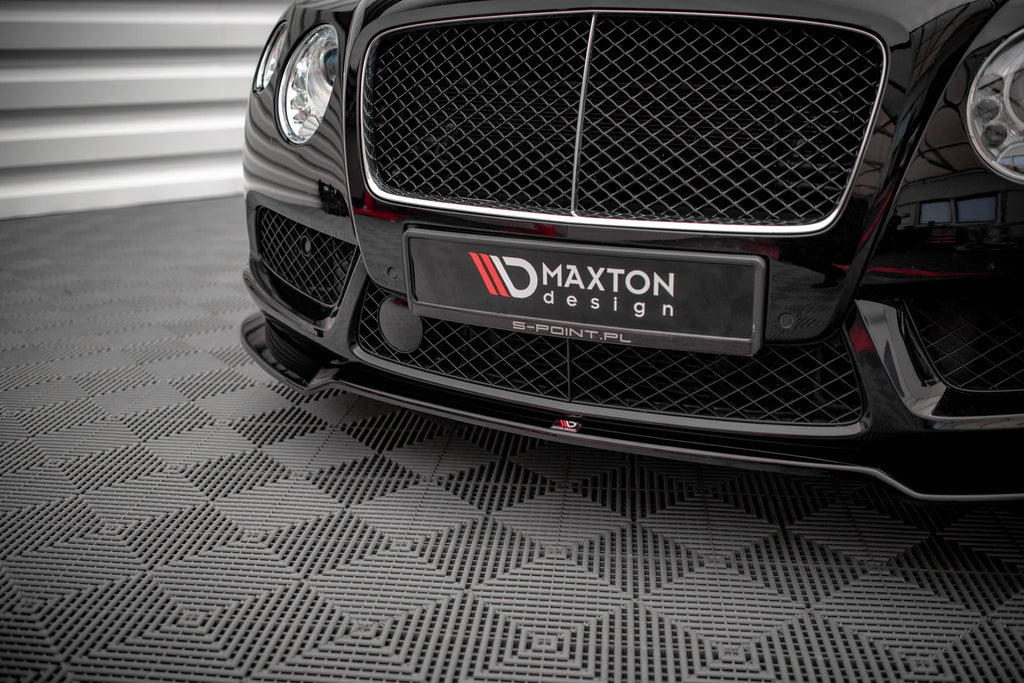 Maxton Design Street+ Spoilerlippe Front Ansatz V.1 passend für Bentley Continental GT V8 S Mk2 schwarz Hochglanz