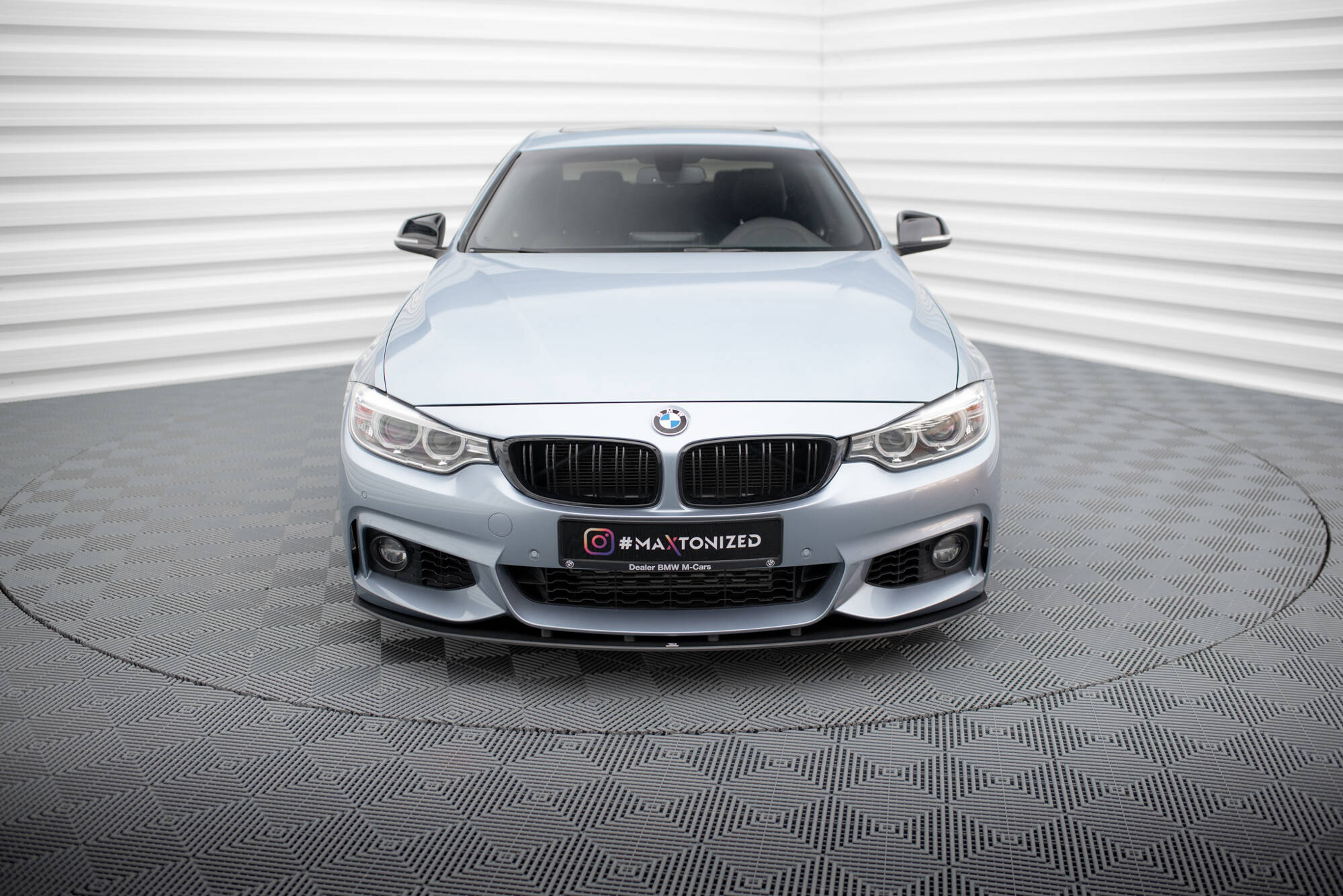Maxton Design Street Pro Street+ Spoilerlippe Front Ansatz passend für BMW 4er Coupe / Gran Coupe / Cabrio M-Paket F32 / F36 / F33