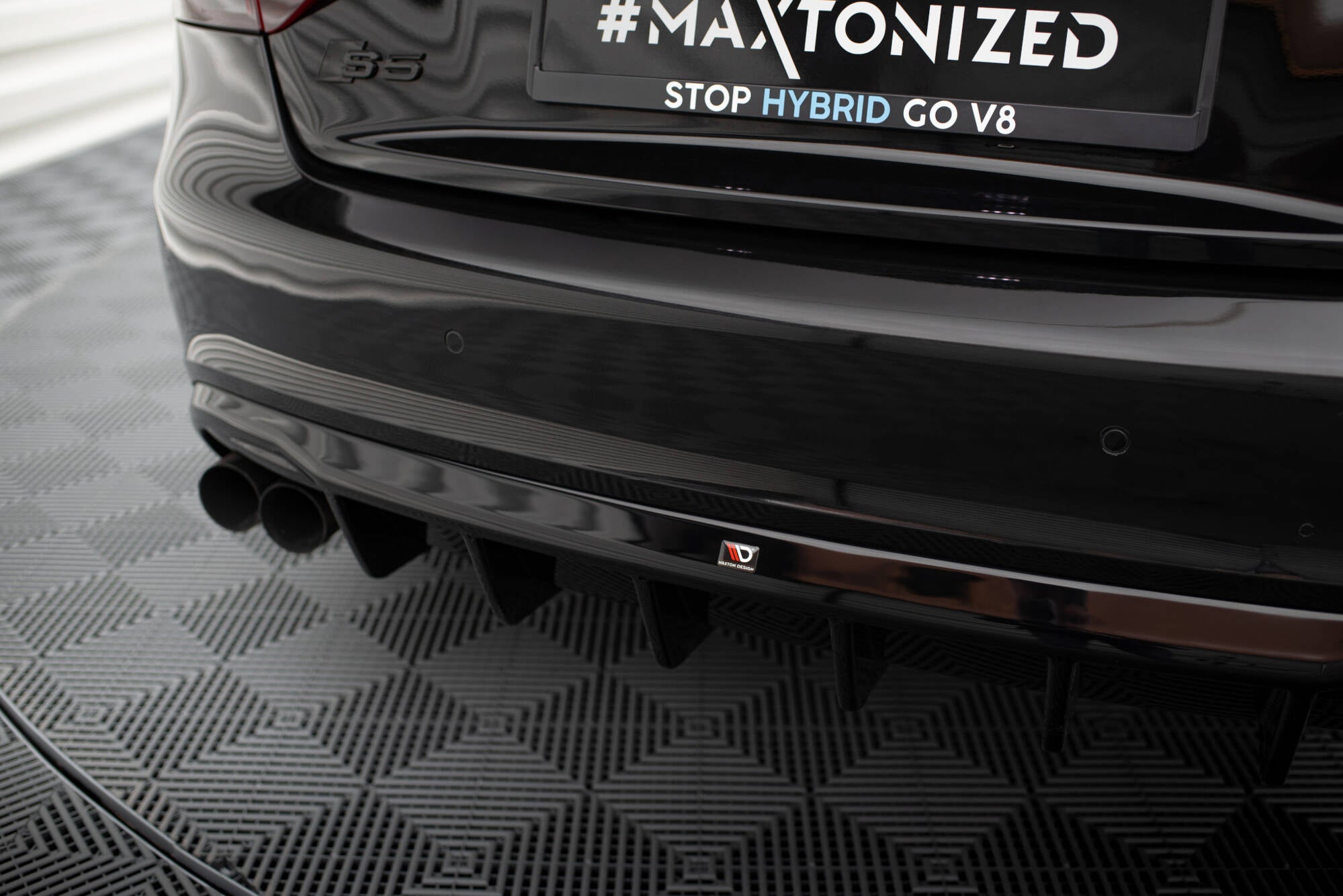 Maxton Design Diffusor Heck Ansatz passend für Audi S5 Coupe / Cabrio S-Line 8T