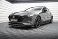 Maxton Design Street+ Spoilerlippe Front Ansatz V.1 passend für Mazda 3 Mk4 schwarz Hochglanz