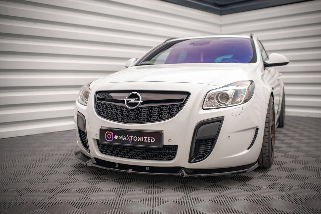 Maxton Design Street+ Spoilerlippe Front Ansatz V.2 passend für Opel Insignia OPC Mk1 schwarz Hochglanz