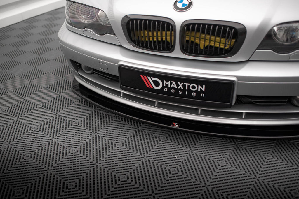 Maxton Design Street+ Spoilerlippe Front Ansatz V.2 passend für BMW 3er Coupe E46 schwarz Hochglanz