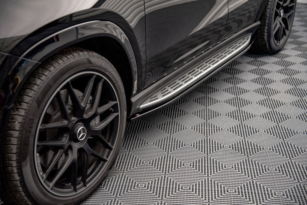 Maxton Design Street+ Seitenschweller Leisten passend für Mercedes-AMG / AMG-Line GLE Coupe C167 / C167 Facelift schwarz Hochglanz