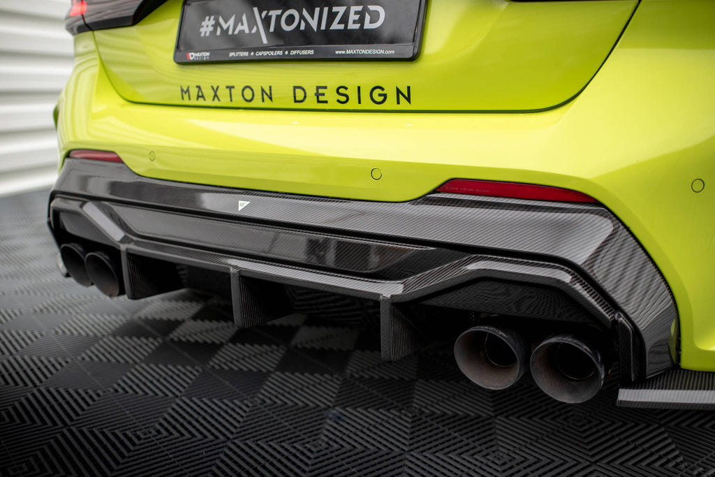 Maxton Design Prepreg Carbon Fiber Diffusor Heck Ansatz V.1 passend für BMW 1er F40 M-Paket/ M135i