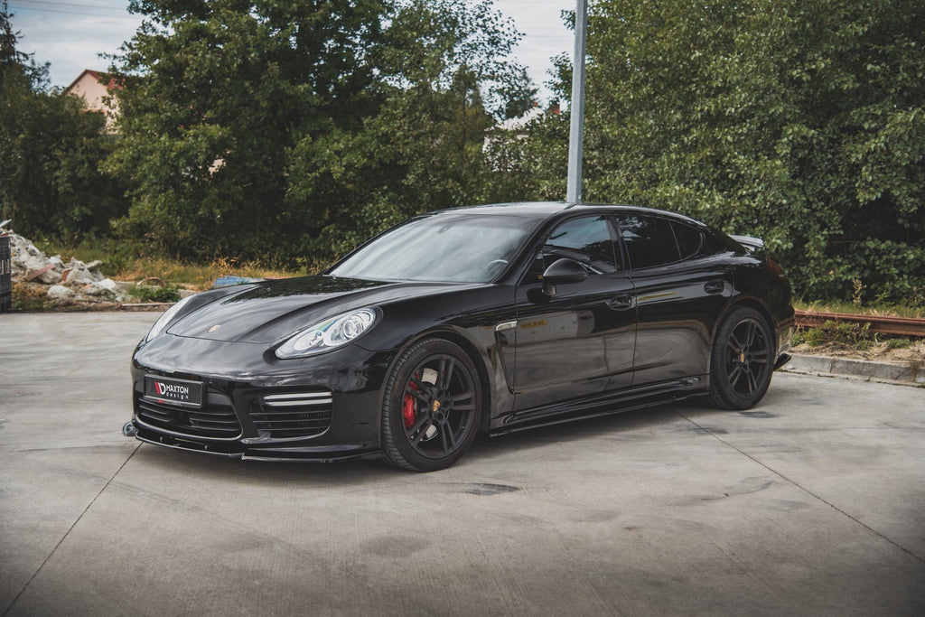 Maxton Design Street+ Seitenschweller Leisten V.2 passend für Porsche Panamera Turbo 970 Facelift schwarz Hochglanz