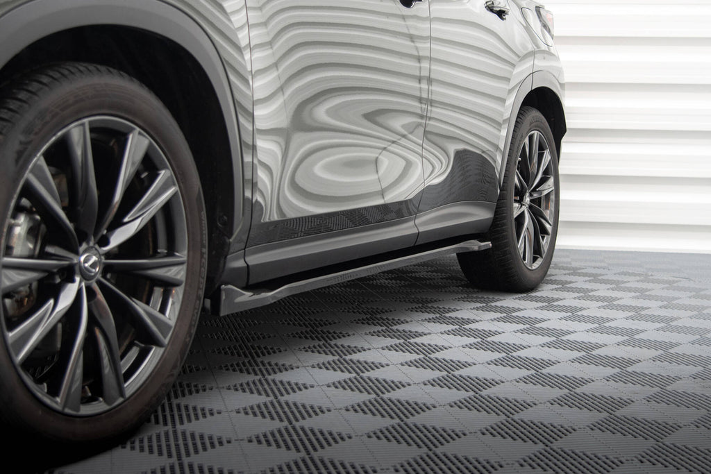 Maxton Design Street+ Seitenschweller Leisten passend für Lexus NX F-Sport Mk2 schwarz Hochglanz
