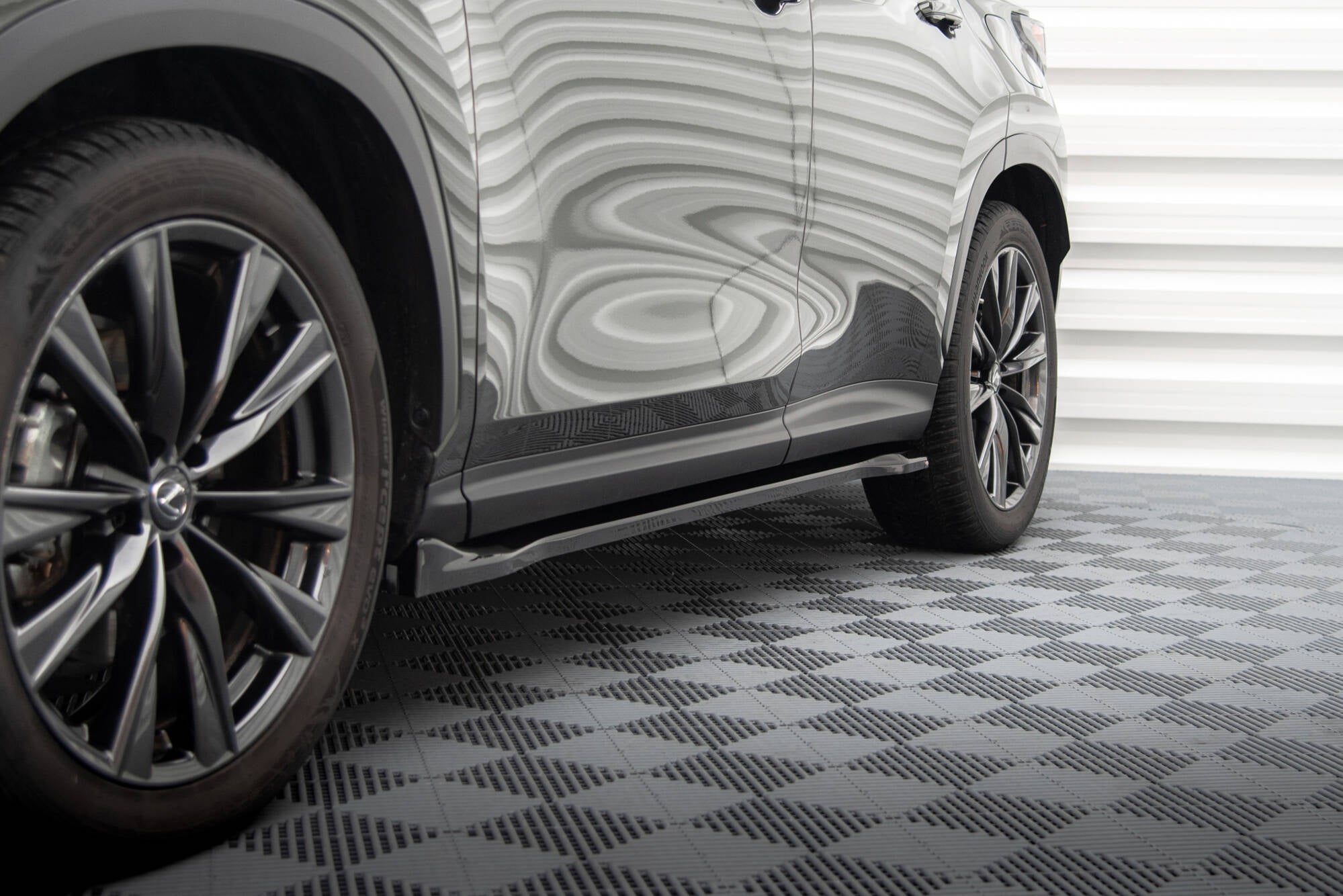 Maxton Design Street+ Seitenschweller Leisten passend für Lexus NX F-Sport Mk2 schwarz Hochglanz