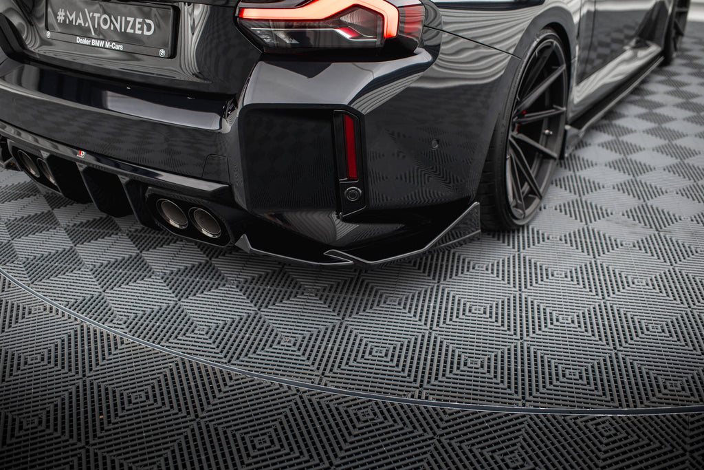 Maxton Design Heck Ansatz Flaps Diffusor V.6 passend für (Für heckansatz v.2) BMW M2 G87 schwarz Hochglanz