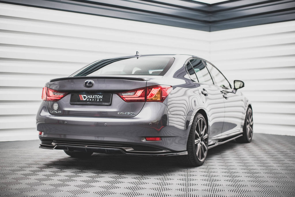 Maxton Design Street+ Mittlerer Diffusor RACE passend für Lexus GS F Sport Hybrid Mk4 (L10) schwarz Hochglanz