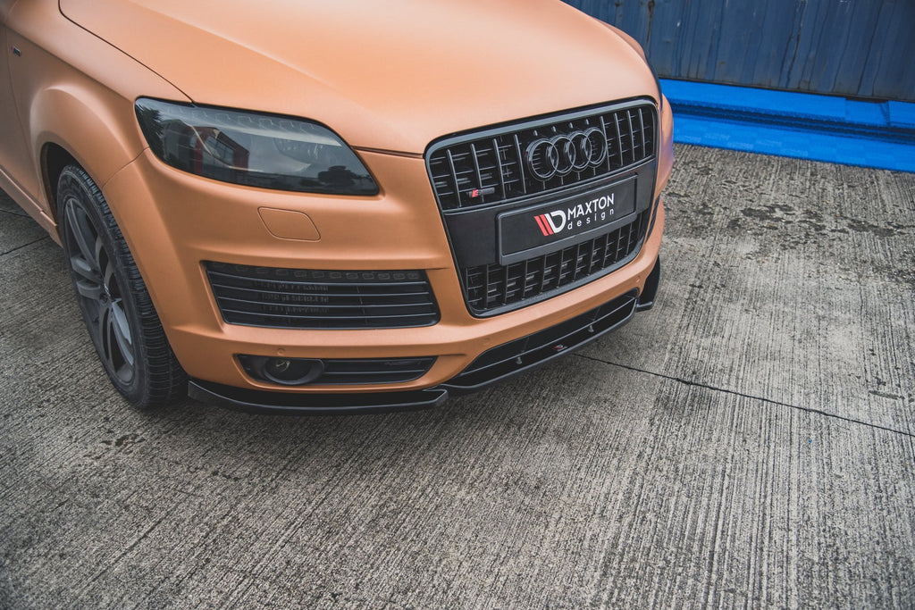 Maxton Design Street+ Spoilerlippe Front Ansatz passend für Audi Q7 S-Line Mk.1 schwarz Hochglanz