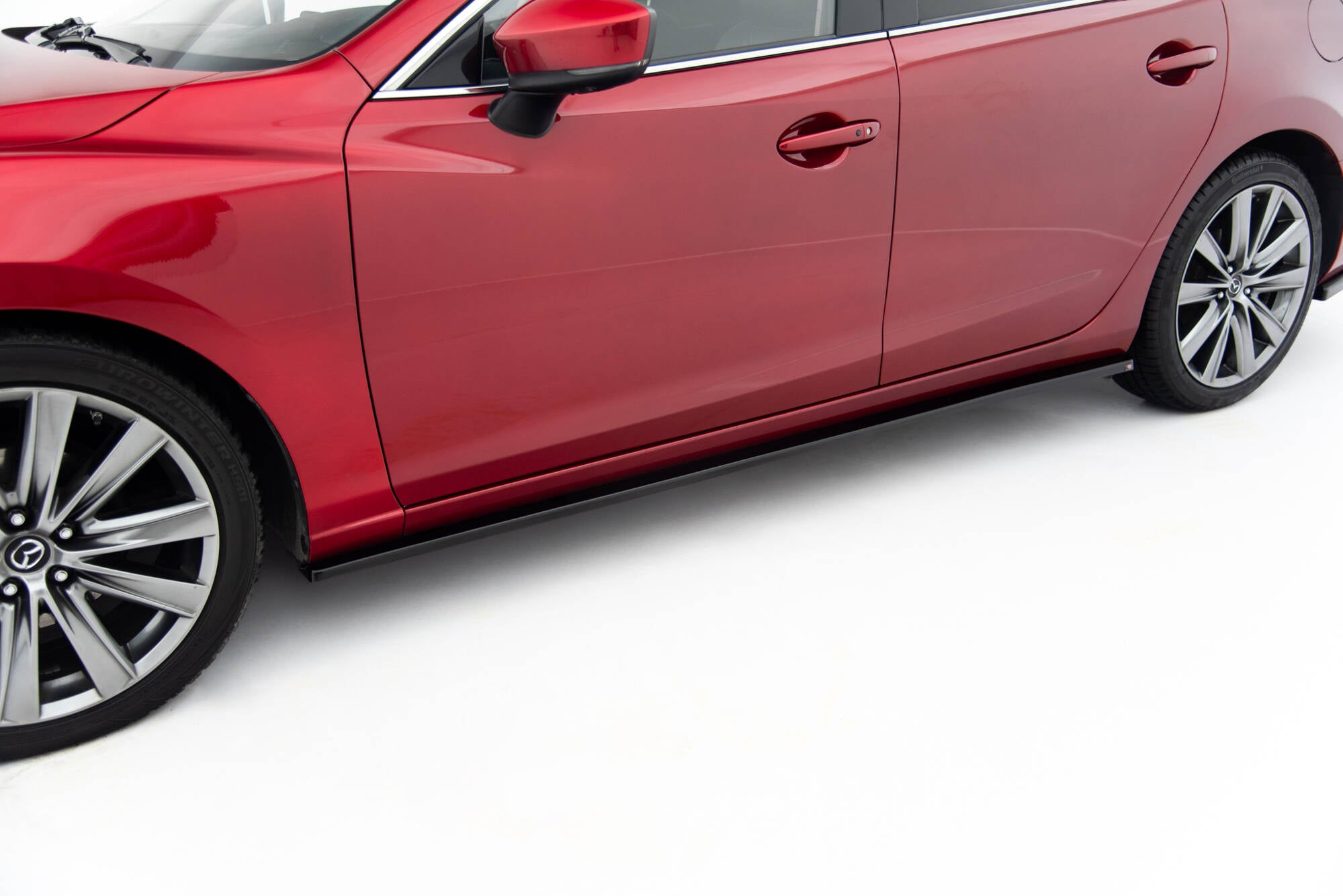 Maxton Design Street+ Seitenschweller Leisten passend für Mazda 6 Limousine Mk3 Facelift schwarz Hochglanz