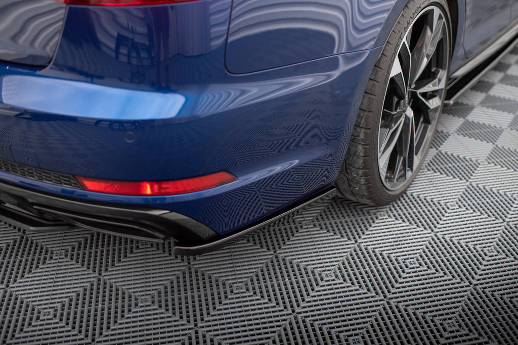 Maxton Design Heck Ansatz Flaps Diffusor passend für Audi A4 Competition B9 schwarz Hochglanz