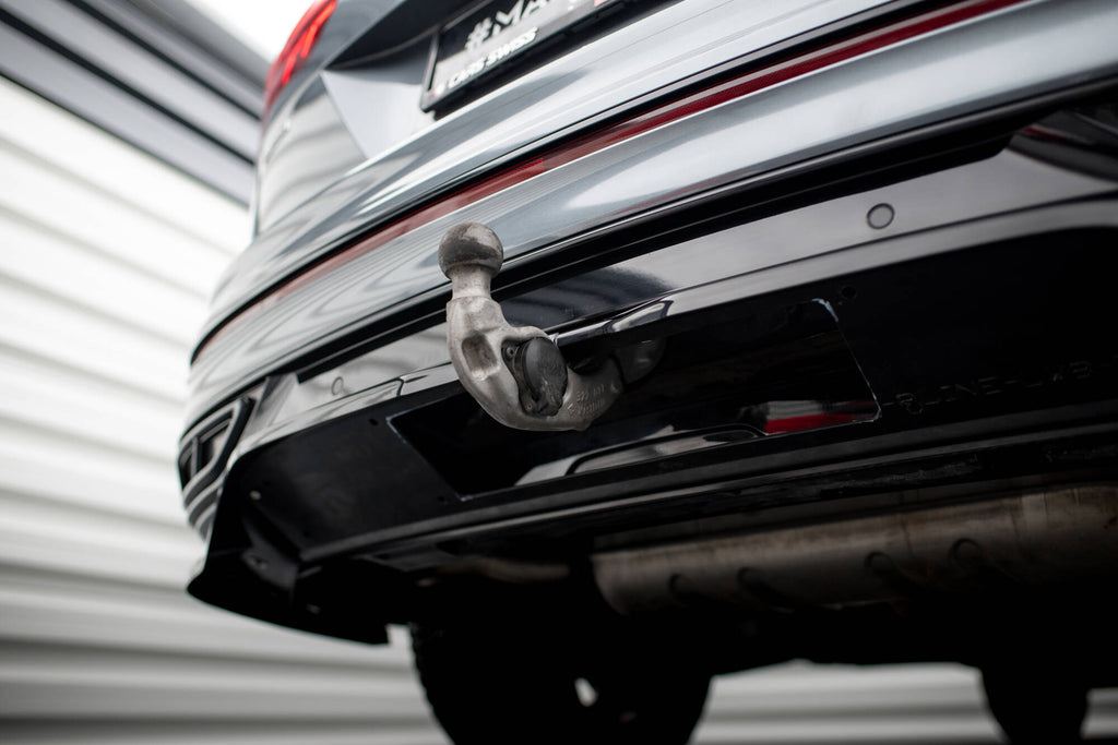 Maxton Design Street+ Mittlerer Diffusor RACE passend für VW Tiguan Allspace R-Line Mk2 Facelift schwarz Hochglanz