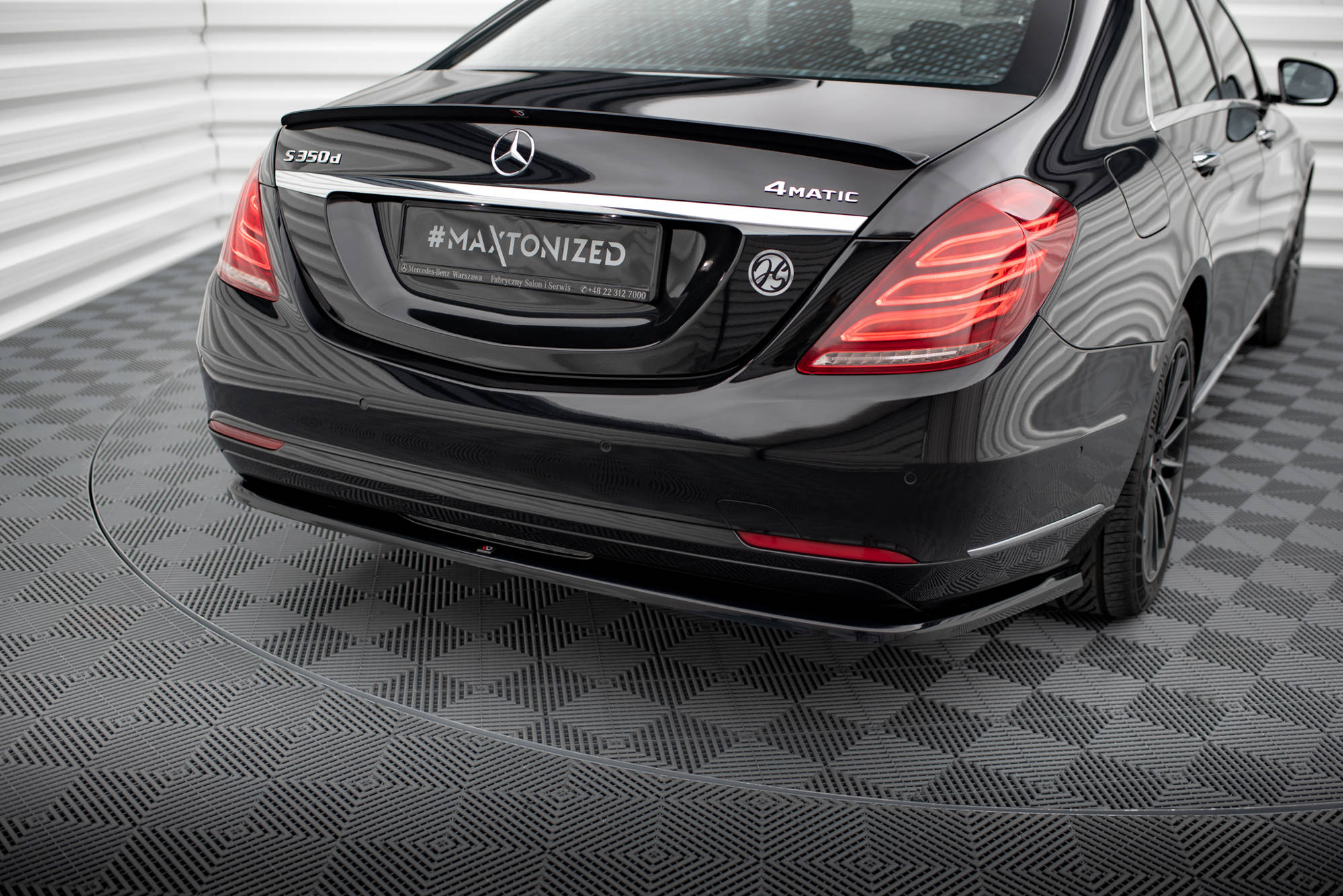 Maxton Design Heckansatz V.1 Mercedes-Benz S W222 schwarz Hochglanz für Mercedes-Benz S Klasse W222