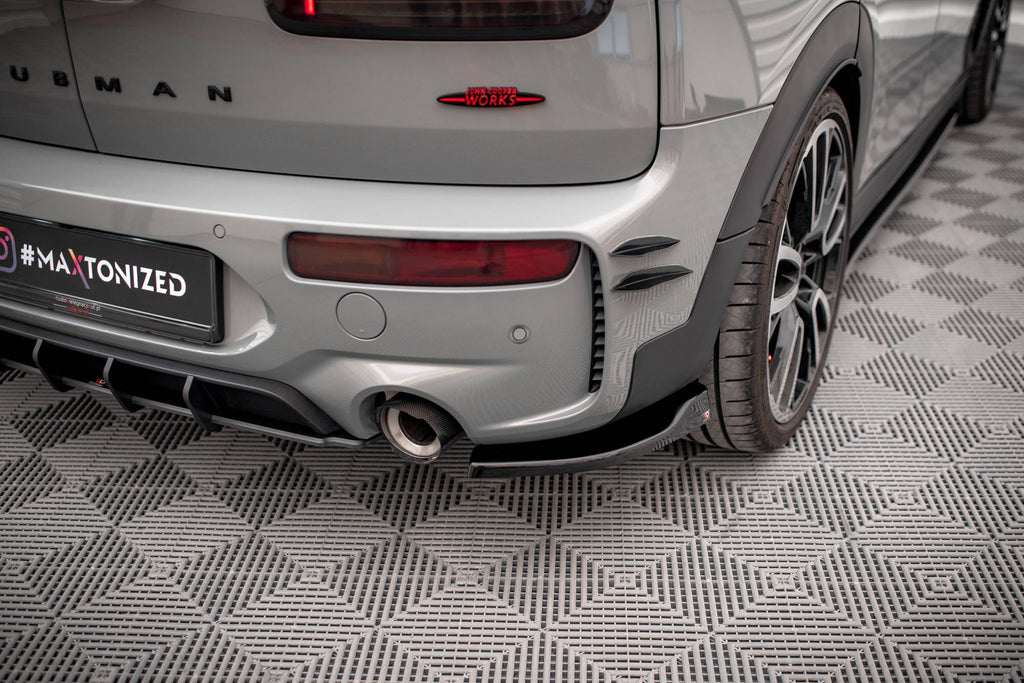 Maxton Design Heck Ansatz Flaps Diffusor V.2 passend für Mini Cooper Clubman John Cooper Works F54 Facelift schwarz Hochglanz