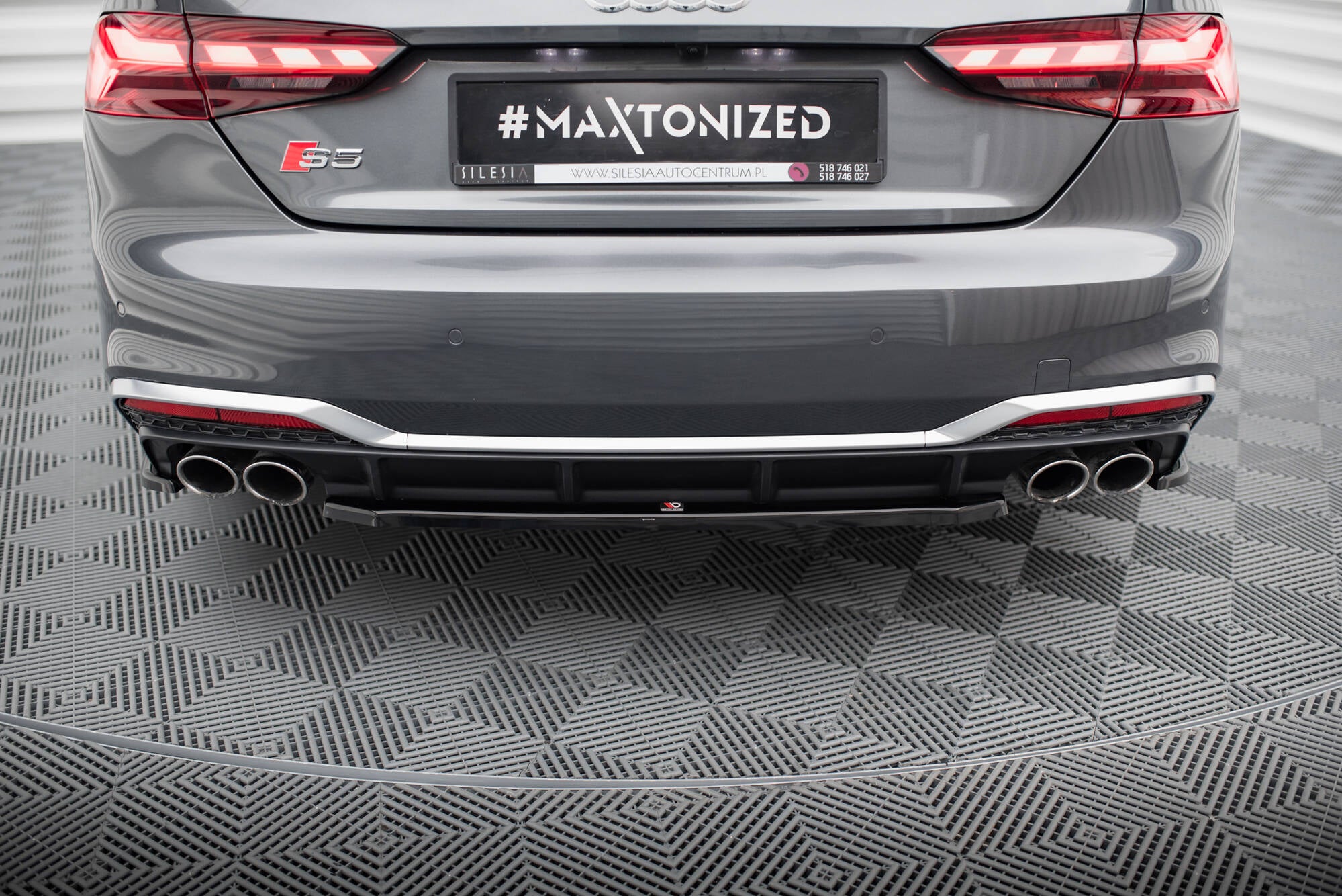Maxton Design Heckansatz Audi S5 Sportback / Coupe F5 Facelift schwarz Hochglanz für Audi A5 / S5 / RS5