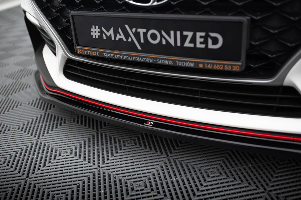 Maxton Design Front Splitter V.2 Hyundai I30 N Mk3 Hatchback / Fastback schwarz Hochglanz für Hyundai I30 N Mk3