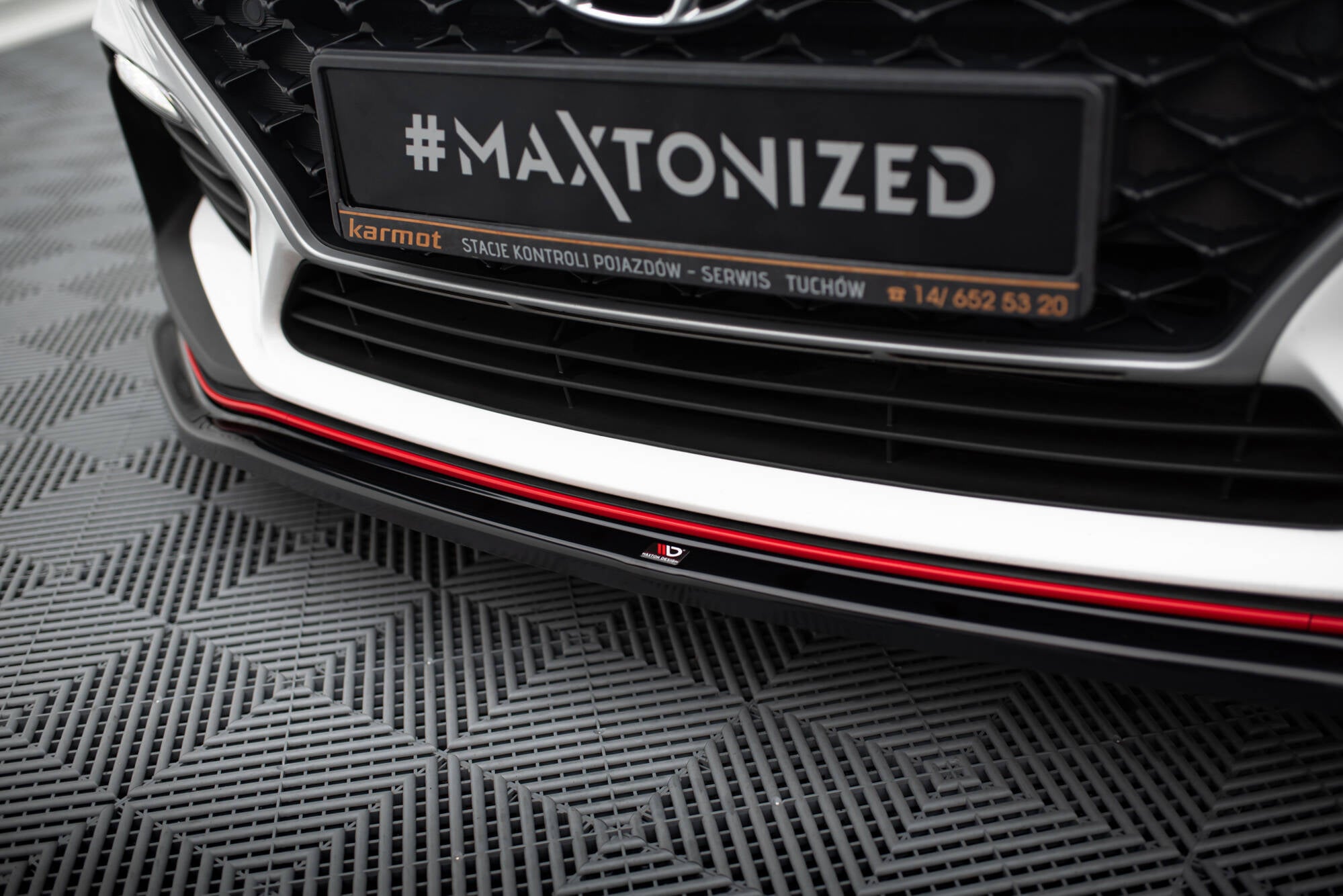 Maxton Design Front Splitter V.2 Hyundai I30 N Mk3 Hatchback / Fastback schwarz Hochglanz für Hyundai I30 N Mk3
