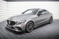 Maxton Design Front Stoßstange Flaps passend für Mercedes-AMG C43 Coupe / Cabrio C205 Facelift / A205 Facelift schwarz Hochglanz