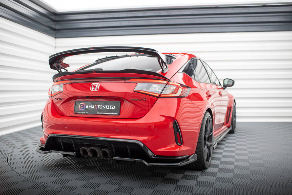 Maxton Design Niedriger Spoiler CAP passend für Honda Civic Type-R Mk 11 schwarz Hochglanz
