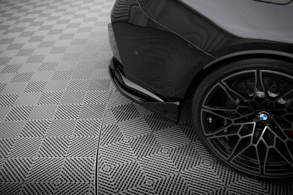 Maxton Design Heck Ansatz Flaps Diffusor V.6 passend für CSL Look (Für heckansatz v.1) BMW M3 Limousine / Touring G80 / G81 schwarz Hochglanz