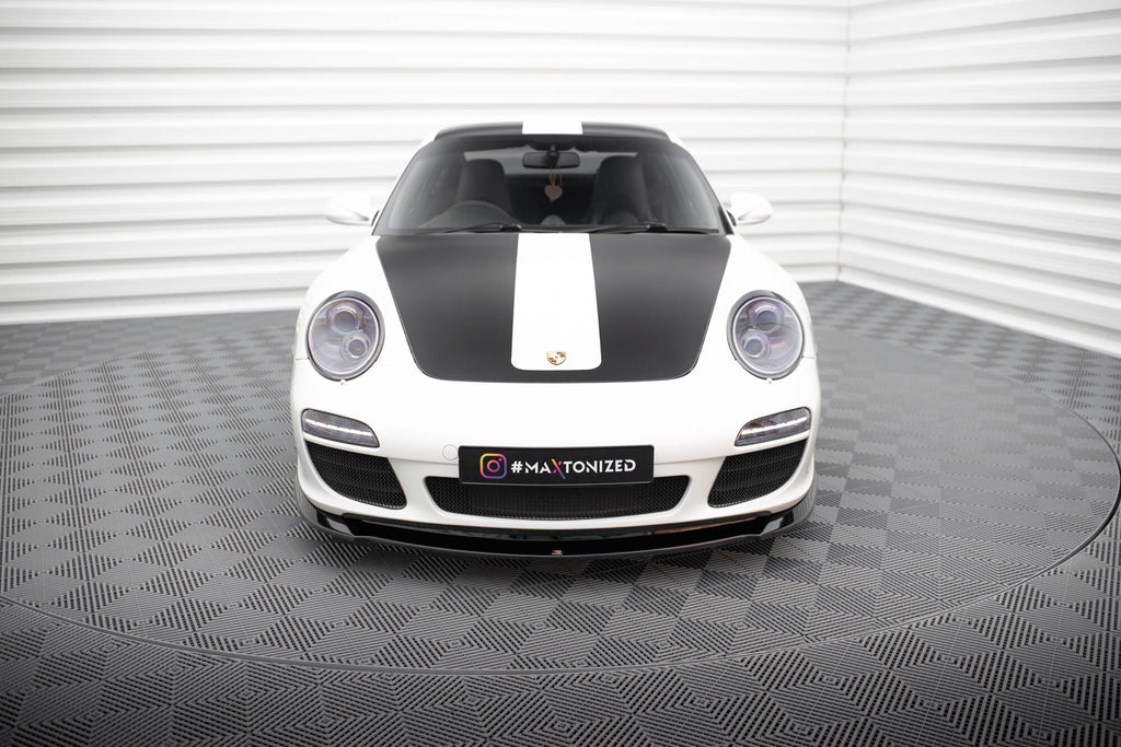 Maxton Design Street+ Spoilerlippe Front Ansatz V.1 passend für Porsche 911 Carrera 997 Facelift schwarz Hochglanz