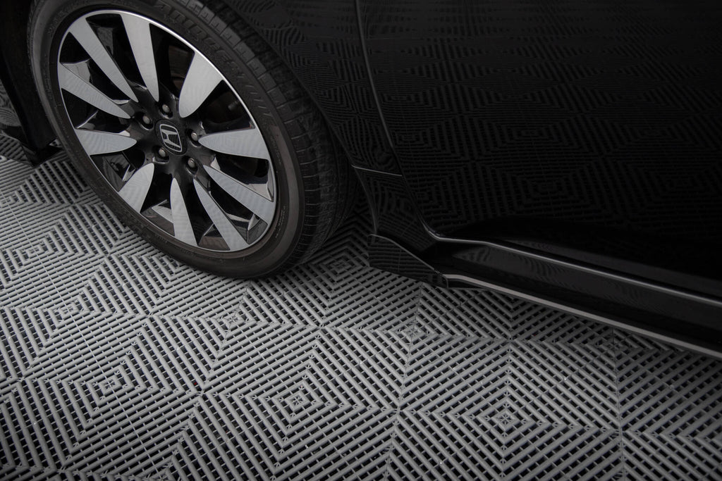 Maxton Design Seitenschweller Flaps passend für Honda Civic Mk10 schwarz Hochglanz