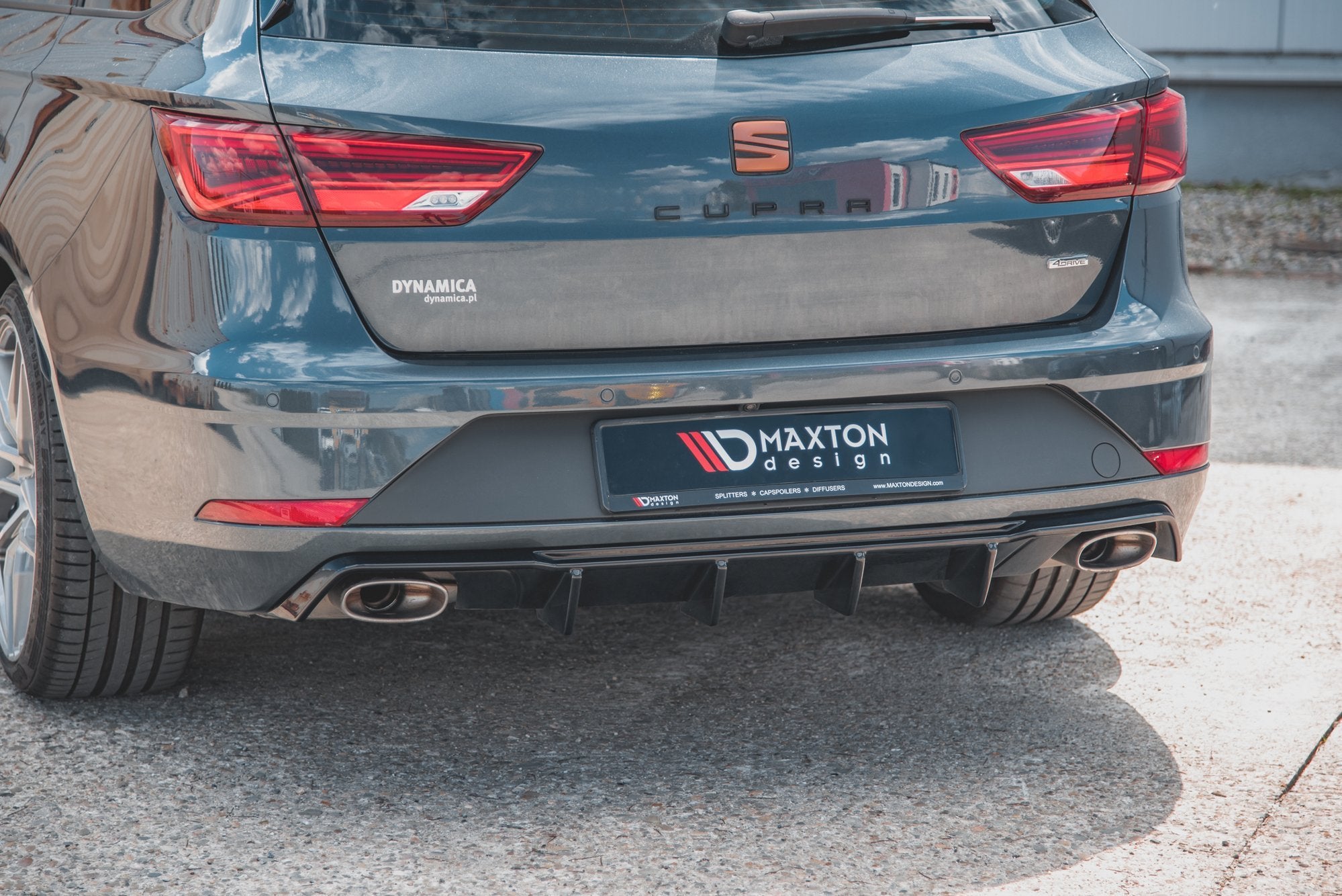 Maxton Design Diffusor Heck Ansatz V.2 passend für Seat Leon Cupra ST Mk3 FL