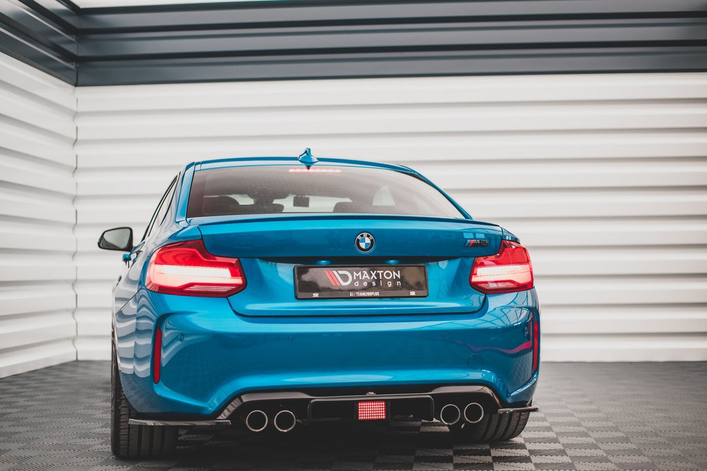 Maxton Design Diffusor Heck Ansatz passend für BMW M2 F87 schwarz Hochglanz