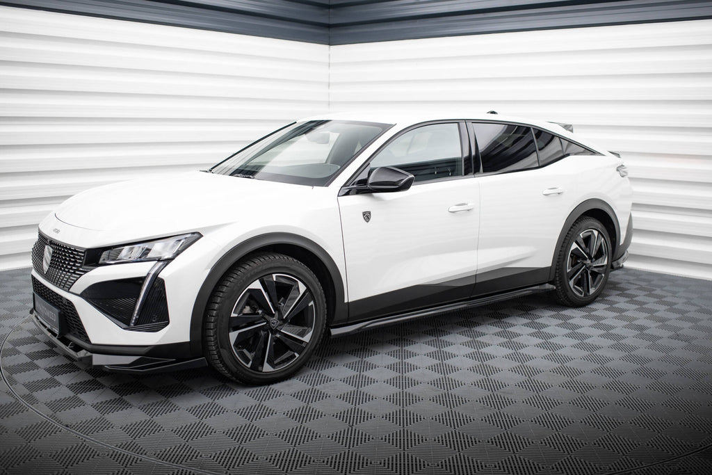 Maxton Design Street+ Seitenschweller Leisten passend für Peugeot 408 Mk1 schwarz Hochglanz