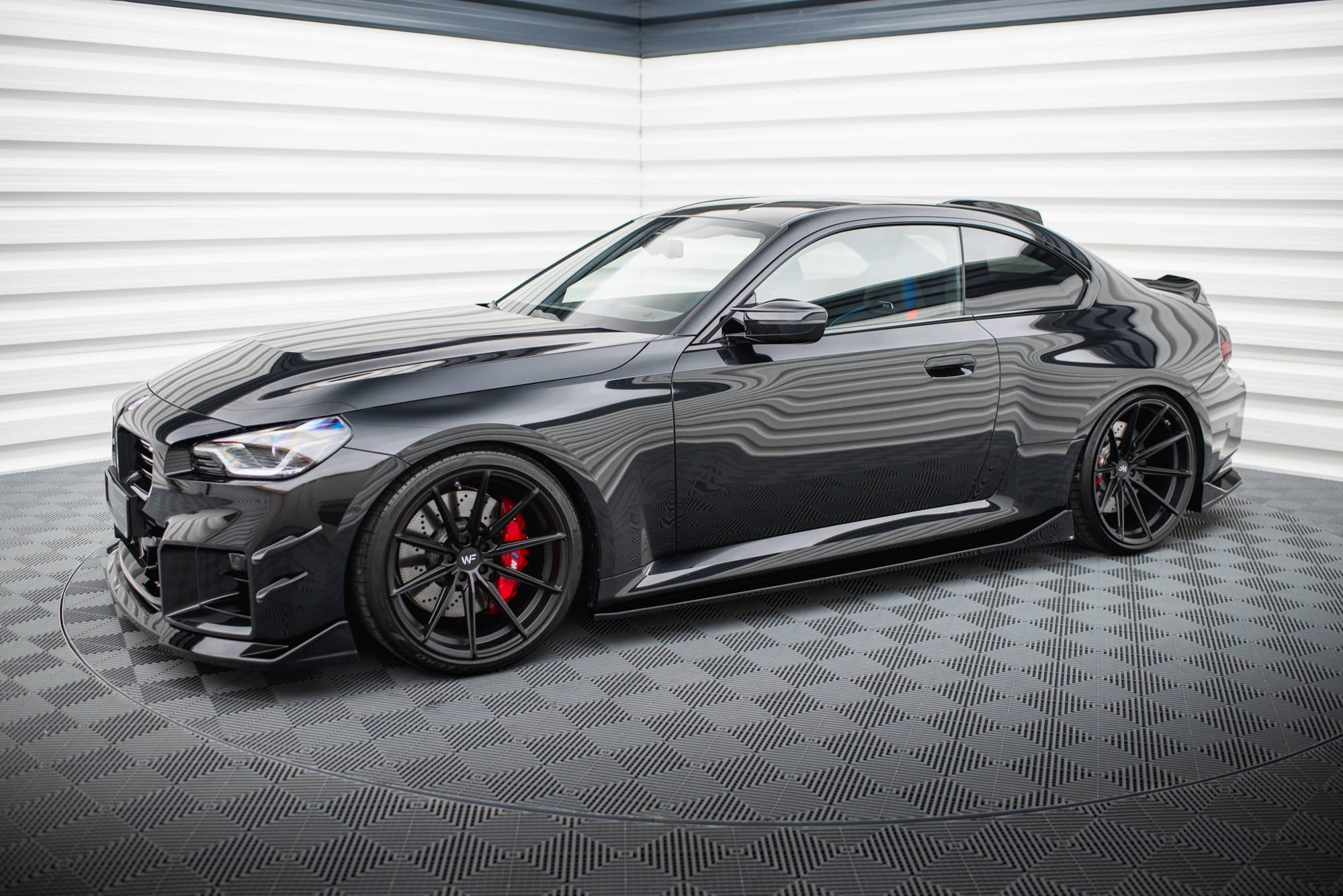 Maxton Design Street+ Seitenschweller Leisten passend für V.4 BMW M2 G87 schwarz Hochglanz