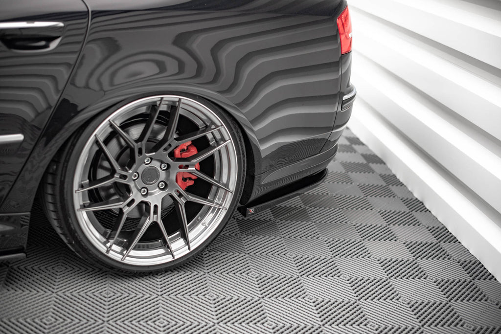Maxton Design Heck Ansatz Flaps Diffusor passend für Audi S8 D3 schwarz Hochglanz