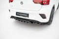 Maxton Design Mittlerer Diffusor Heck Ansatz DTM Look passend für VW T-Roc R Mk1 schwarz Hochglanz