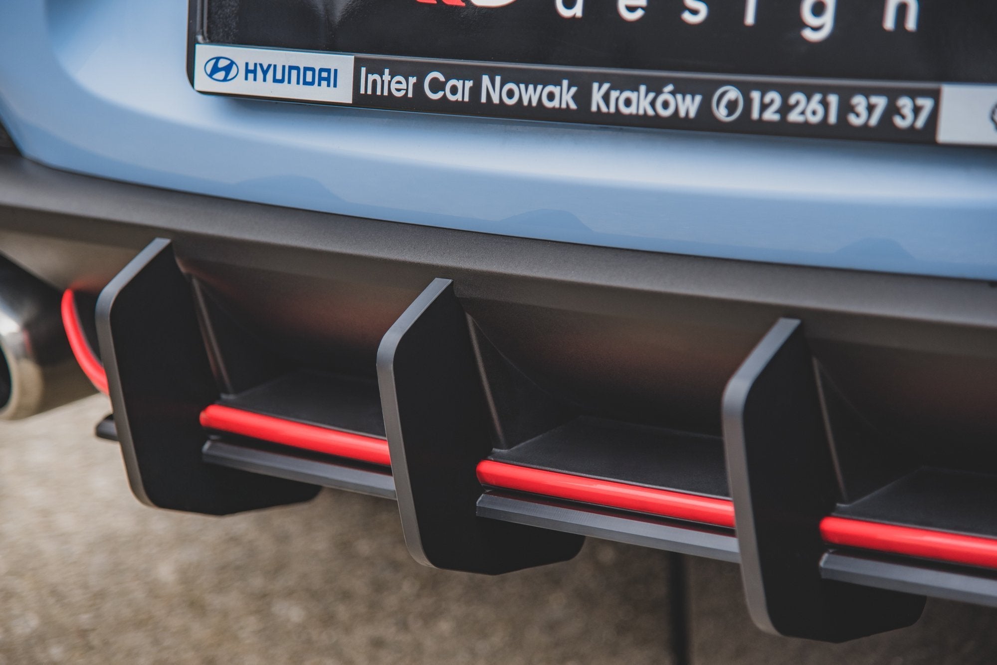 Maxton Design Robuste Racing Heckschürze V.2 passend für Hyundai I30 N Mk3 Hatchback