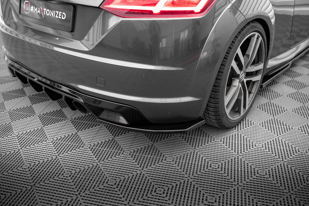 Maxton Design Heck Ansatz Flaps Diffusor V.2 passend für Audi TT S-Line 8S schwarz Hochglanz