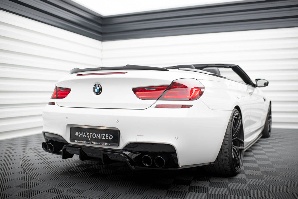 Maxton Design Spoiler CAP passend für BMW M6 / 6 M-Paket Cabriolet F12 schwarz Hochglanz