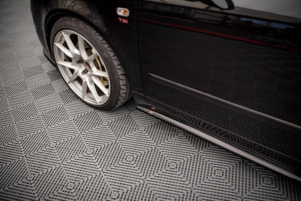 Maxton Design Street+ Seitenschweller Leisten passend für Seat Exeo schwarz Hochglanz