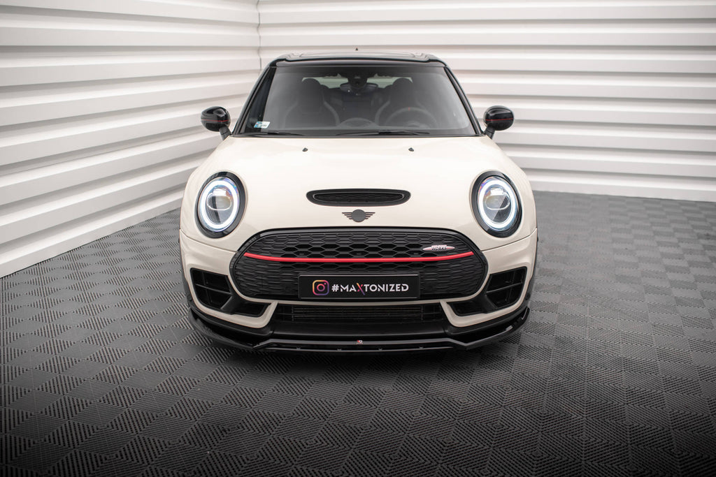 Maxton Design Street+ Spoilerlippe Front Ansatz V.2 passend für Mini Cooper Clubman John Cooper Works F54 Facelift schwarz Hochglanz