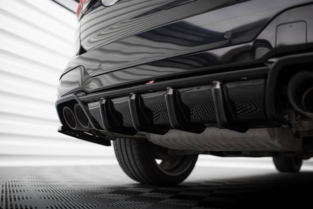 Maxton Design Diffusor Heck Ansatz passend für BMW X3 M F97 / F97 Facelift schwarz Hochglanz