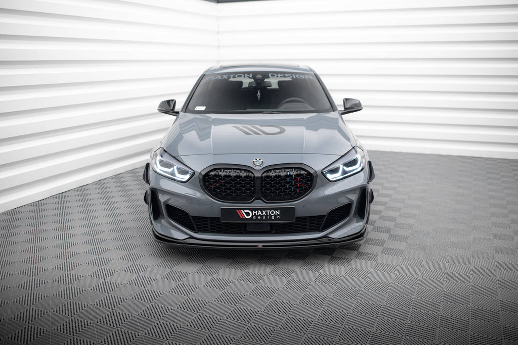 Maxton Design Street+ Spoilerlippe Front Ansatz passend für BMW 1er M-Paket/ M135i / 128ti F40 schwarz Hochglanz