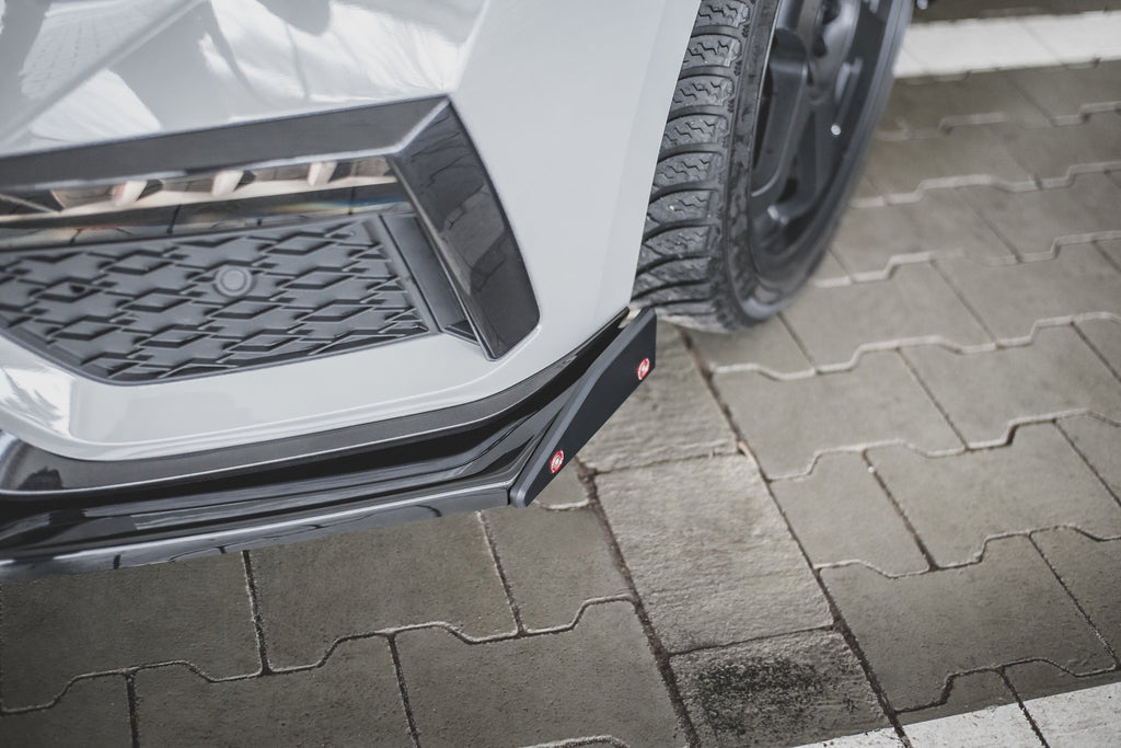 Maxton Design Street+ Spoilerlippe Front Ansatz V.2 + Flaps passend für Skoda Octavia RS Mk4