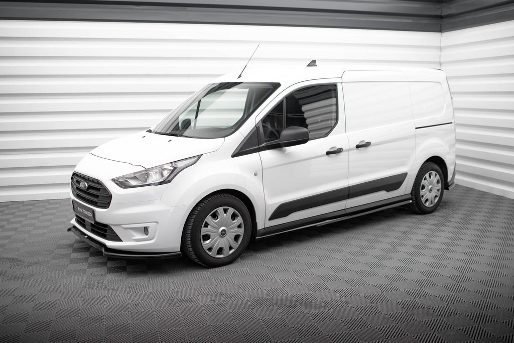 Maxton Design Street+ Seitenschweller Leisten passend für Ford Transit Connect L2 Mk2 Facelift schwarz Hochglanz