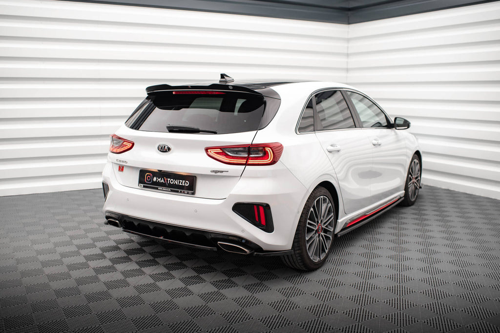 Maxton Design Heckansatz Kia Ceed GT Mk3 schwarz Hochglanz für Kia Cee'd Mk3